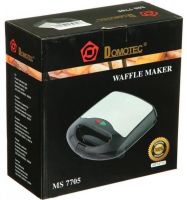  Электрическая вафельница Domotec MS-7705 с антипригарным покрытием для бельгийских вафель 1000W, Бытовая бутербродница сендвичница, Электровафельница