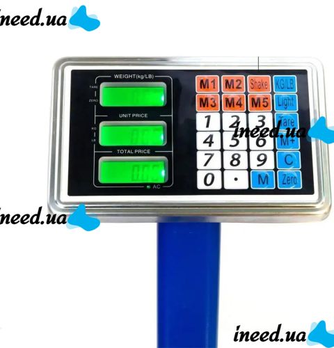 Trade reinforced scales up to 300 kg Domotec Fold 40X50 300kg with an iron head, Trade floor scales Spartak, Matrix MX-423 350 kg