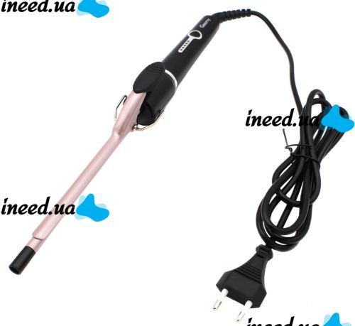 Gemei GM-2825 ceramic pro 9mm professional thin curling iron for small curls, Tourmaline-coated Afro, Gemmy Curling Iron