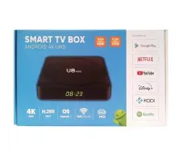 Smart TV Box U8 Mini 4Gb/32GB Android with remote control, 4K Android TV media player with built-in Wi-Fi module for TV Black
