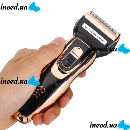 Аккумуляторная мужская электробритва, машинка, триммер Gemei GM-595 Hair Trimmer для бороды и носа, универсальный набор 3 в 1 для стрижки волос Gemmy