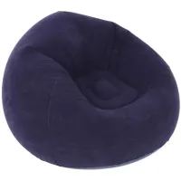 Надувное кресло диван Intex Beanless Bag 68579 до 150 кг для отдыха, Велюровый одноместный пуфик груша Air Sofa XL-1133 KR-1 для дома и улицы