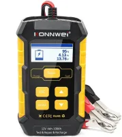 Автоматичний зарядний пристрій тестер KONNWEI KW510 для зарядки тестування автомобільних акумуляторів 4-100Ah аналізатор всіх типів АКБ