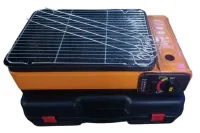 Настільна газова гриль плита Blue Shield BDZ-290A 2200W на 1 конфорку, одноконфорочная плитка барбекю з автоматичним п'єзопідпалом і шампурами