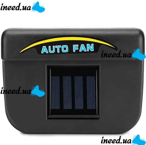 Автомобільний віконний вентилятор Solar Auto Fan на сонячній батареї з гумовою трубкою для кріплення на бічне скло, система охолодження машини