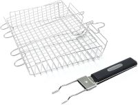 Universal Grill Grill Broil King MAG-770 32x22 cm with Removable Handle, Basket Stainless Steel Barbecue Net Silver