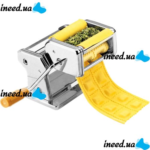 Настільна равіольніца Ravioli Maker Rainberg RB-911 Ручна локшинорізка машинка з насадками для приготування равіолі, локшини, пасти і для розкочування тіста 20x21 см