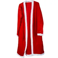 Original Santa Claus Adult New Year Costume for New Year, Universal Santa Claus Set Santa Claus Hat Fur Coat Belt Beard for Adults Red