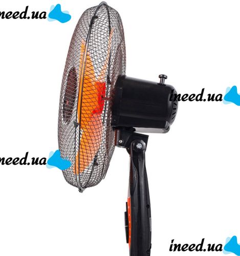 Domotec MS-1619 40 cm stand fan 16" inch 40W Domotec Orange floor fan on telescopic leg with swivel and tilt