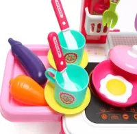 Children's Educational Playset kitchen Happy Chef 2in1, Large children's kitchen in a suitcase on wheels 678-206A