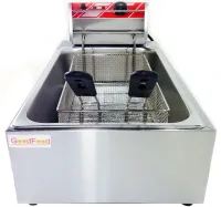 Professional fryer Su Tai ST-1006 fryer for cooking fries and chebureks 6L, Cheburek oven GoodFood EF6 with heating temperature 60-200C from the network