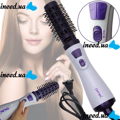 Hair Dryer Comb for drying hair Gemei GM-4826 1000W Rotating Hair Dryer styler, brush comb, multi-styler for styling, curling and curls Geemy