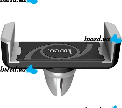 Universal Hoco CPH01 Phone Holder 5.5-8.5cm in Car Ventilation Deflector, Hoco Clip-on Car Holder in Smartphone Air Duct Grey