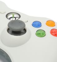 Microsoft Xbox 360 Wireless Joystick White Original Gaming Gamepad, Vibration Controller for Set-top Box and Battery-powered PC White