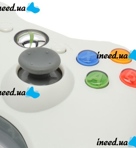Microsoft Xbox 360 Wireless Joystick White Original Gaming Gamepad, Vibration Controller for Set-top Box and Battery-powered PC White