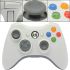 Microsoft Xbox 360 Wireless Joystick White Original Gaming Gamepad, Vibration Controller for Set-top Box and Battery-powered PC White