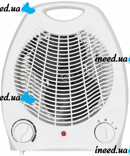 Электрический тепловентилятор Domotec MS-5901 дуйка с 3 режима терморегуляции и ручкой, напольный обогреватель для дома на 22 кв.м. 2000W Белый