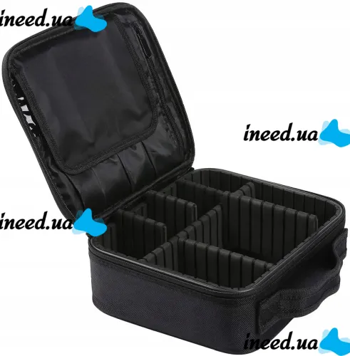Органайзер для зберігання косметики Niceland Beauty box MAG - 590 з ручкою для перенесення, Дорожня водонепроникна косметичка, б'юті кейс Чорна