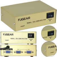 Сплиттер VGA KV-FJ1502A Splitter, Коммутатор 150MHz 2 Port два порта с адаптером разветвитель VGA