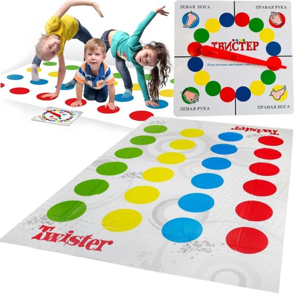 Напольная игра Twister для всей семьи, увлекательная напольная активная игра твистер 180Х120 см
