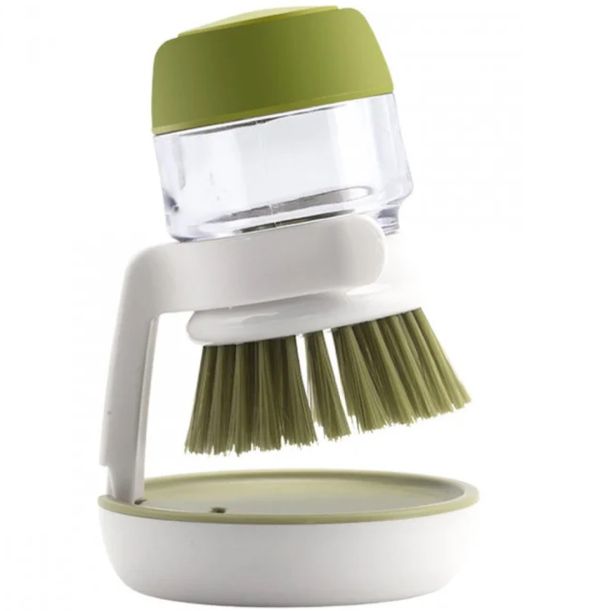 Dishwashing Brush with Dispenser and Detergent Tank Joseph Joseph Palm Scrub 85005