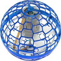 Світиться літаючий куля спиннер FlyNova pro Gyrosphere USB з LED підсвічуванням, інтерактивна іграшка левітуючий м'яч бумеранг 95мм для дітей Синій
