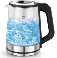 Electric glass kettle BITEK BT-7846 2.3 liters, Desktop electric kettle BITEK BT7846 2000W with automatic disconnection from the mains Black