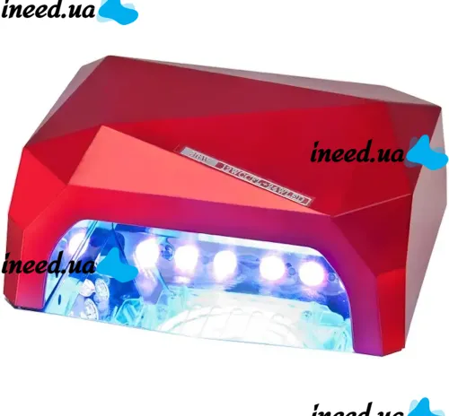 УФ лампа Beauty nail Diamond D-058 CCF + LED 36W для манікюру і педикюру гібридна лампа для сушіння нігтів, гель лаку 36Вт з таймером рожева