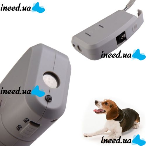 Ультразвуковий відлякувач собак Ultrasonic Dog Bark Hoont з ліхтариком для відлякування і тренування собак