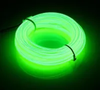 Світлодіодна силіконова стрічка LED NEON Green 0764 5 м з блоком живлення IP65, універсальна неонова гнучка підсвітка 12v-220v 5M в силіконі Зелена