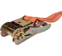 Страхувальний стяжний ремінь трос Ratchet Tie Down 1.5 М AND-5 храповим механізмом для кріплення вантажу до 2 тонн, транспортна стрічка для стяжки вантажів