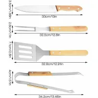 A universal set of barbecue tools 4 in 1 + a case, a set of accessories for barbecue, picnic and barbecue, Barbecue accessories in a case