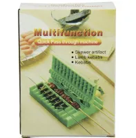 Форма шампур Multifunction Quic Pass through machine для нанизування шашлику м'яса і овочів, Трафарет для надягання м'ясних рулетиків Зелений