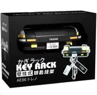 Настінний тримач органайзер для ключів у стилі Toyota Trueno AE86 з LED підсвічуванням фар, Настінна авто ключниця з 1 гачком від батарейок
