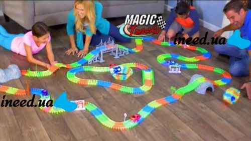 Дитячий гнучкий трек Magic Tracks, гнучкий гоночний трек Меджик Трек оригінал 220 деталей