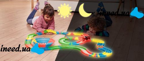 Дитячий гнучкий трек Magic Tracks, гнучкий гоночний трек Меджик Трек оригінал 220 деталей