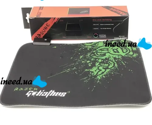 Gaming Computer Mouse pad Gaming pad Razer R-350 RS-02 25x35x0.3 cm with RGB backlight, Gaming surface for computer mouse 90546