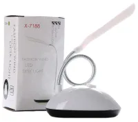 Настольная светодиодная гибкая лампа LED Desk Light X-7188 на батарейках, Беспроводной настольный мини светильник с механическим выключателем BL-7188