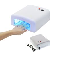 УФ Лампа Global Fashion 818 LED 36 W для сушки и наращивания ногтей глянцевая 4 лампы сменные 36 ВТ