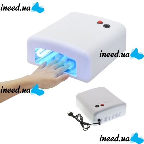 УФ Лампа Global Fashion 818 LED 36 W для сушки и наращивания ногтей глянцевая 4 лампы сменные 36 ВТ