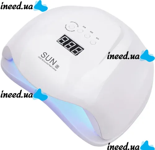 Профессиональная лампа UV/LED SUN X 54W для маникюра и педикюра с таймером, аппарат для полимеризации и сушки гель лака и геля для ногтей Белый