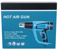 Промисловий мережевий фен Makita HG5030K 1600W з 4 насадками 2 режими для пайки зняття фарби і термоусадки, тепловий будівельний фен від мережі
