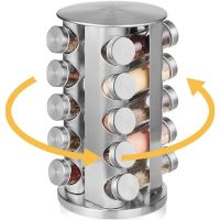 Спецовница карусель для специй Bohmann BH-7862 20 емкостей на вращающейся подставке, Органайзер баночки для приправ Carousel MAG-728 на 20 отсеков