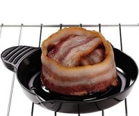 Набір форм для випічки запікання бекону 2шт Perfect Bacon Bowl їстівна тарілка, Форма для приготування їстівної тарілки з бекону Чорна