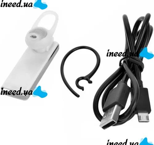 Бездротова Bluetooth гарнітура на вухо для смартфона Awei A850bl White, Блютуз моногарнітура Авей для телефону з наушным кріпленням Біла