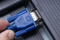 Кабель перехідник GBX з VGA на VGA тато-тато завдовжки 1.5 м з двома фільтрами, Шнур інтерфейсний 1.5 метри для монітора, телевізора і проектора
