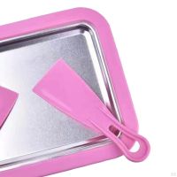 Hand-held Ice Cream Maker Ice Cream Maker Instant, Ice Cream Maker Roller Plate with 2 Blades for Handmade Ice Cream