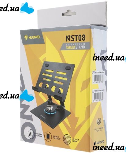 Nubwo NST08 Universal Folding Stand for Tablet and Laptop 4-16" inches, Desktop HA-6 Phone Holder with Tilt Adjustment