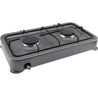 Настільний газовий таганок Domotec MS-6602 на 2 конфорки для їжі, двоконфорочна газова плита настільна варильна поверхня для балонного газу
