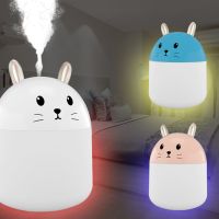 Настільний ультразвуковий зволожувач повітря нічник кролик Humidifier Rabbit ВА-12, портативний USB Арома-дифузор з підсвічуванням, нічник-зволожувач